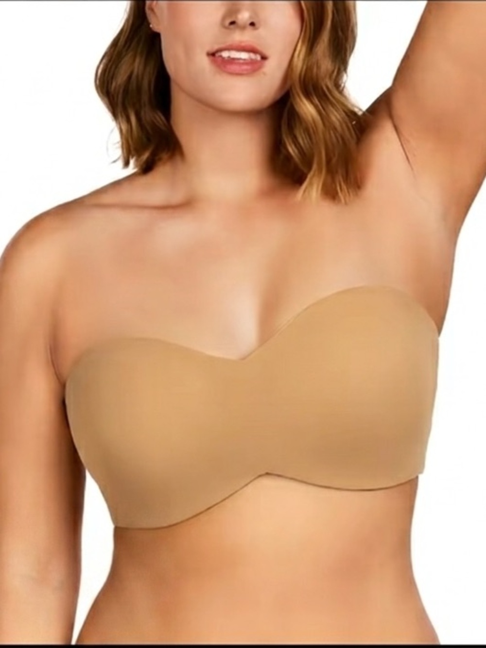 HSIA Shay Multi Way Convertible Strapless Bra Nude Beige 38C NWT Clear Straps